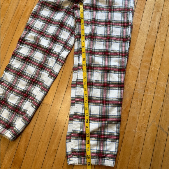 Lauren Ralph Lauren Womens Flannel Christmas Pajama Plaid Set 2Pc Gold Logo Sz.S - Picture 9 of 10